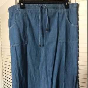 High-Rise Vintage Medium Wash Denim Skirt